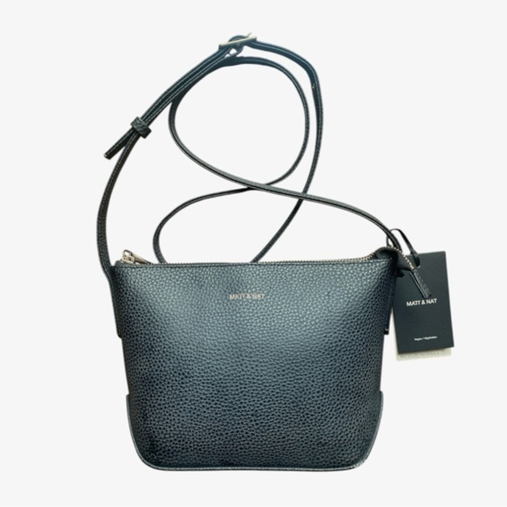 Matt & Nat “Sam” Vegan Textured Black Crossbody Bag